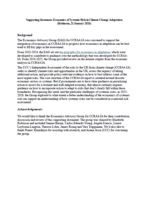 Cover economics of systemic risk